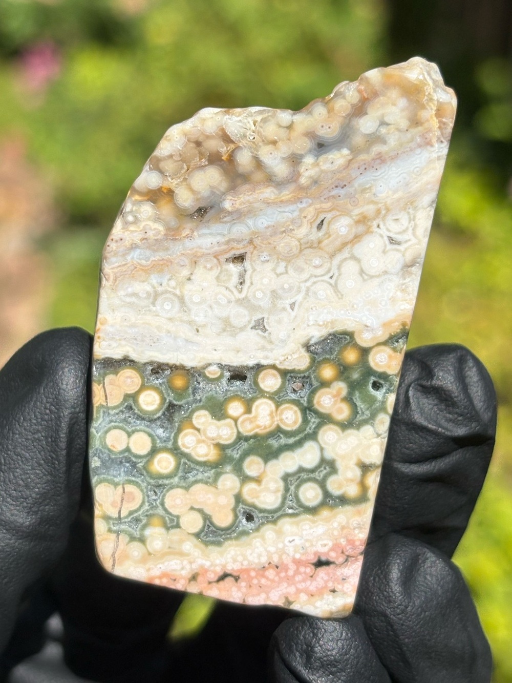 Ocean Jasper Crystal Freeform with Botryoidal Inclusion - Polished Sea Jasper